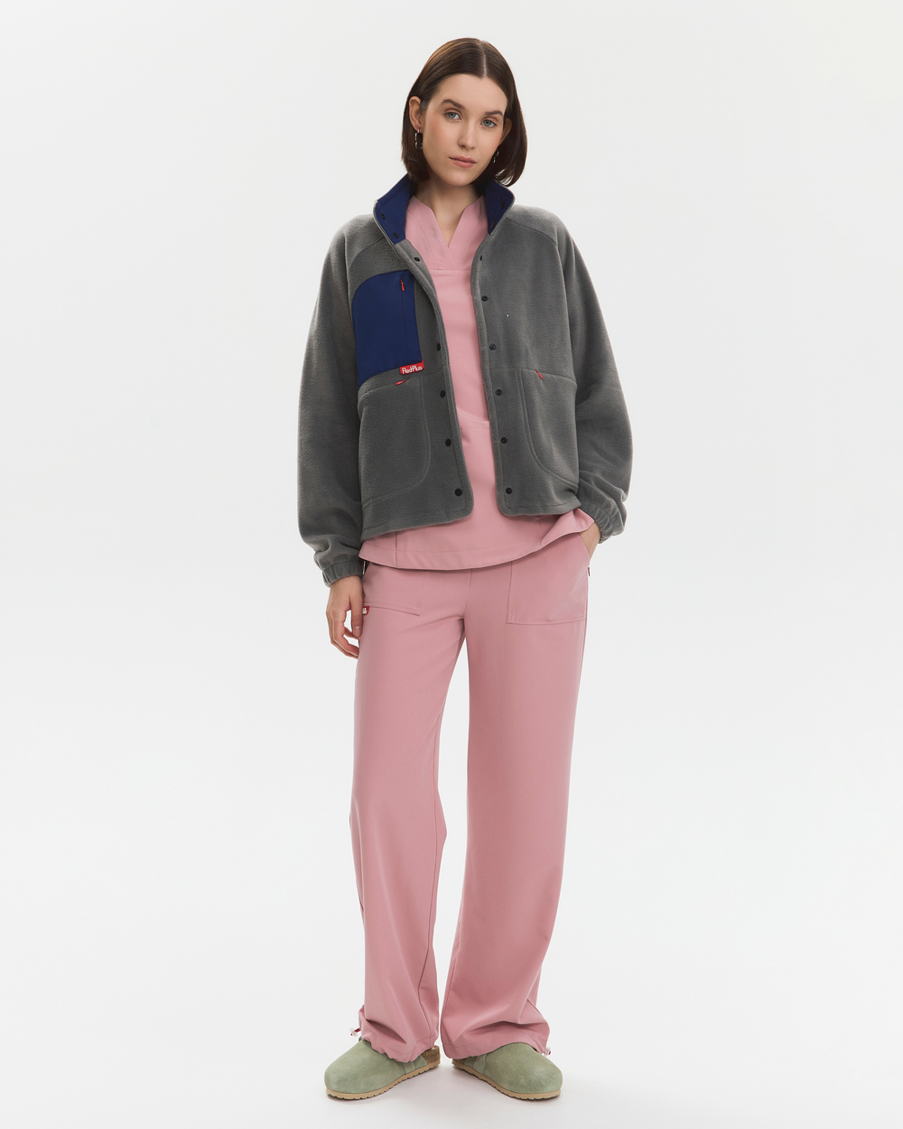 Брюки свободные медицинские женские Йошо, роза