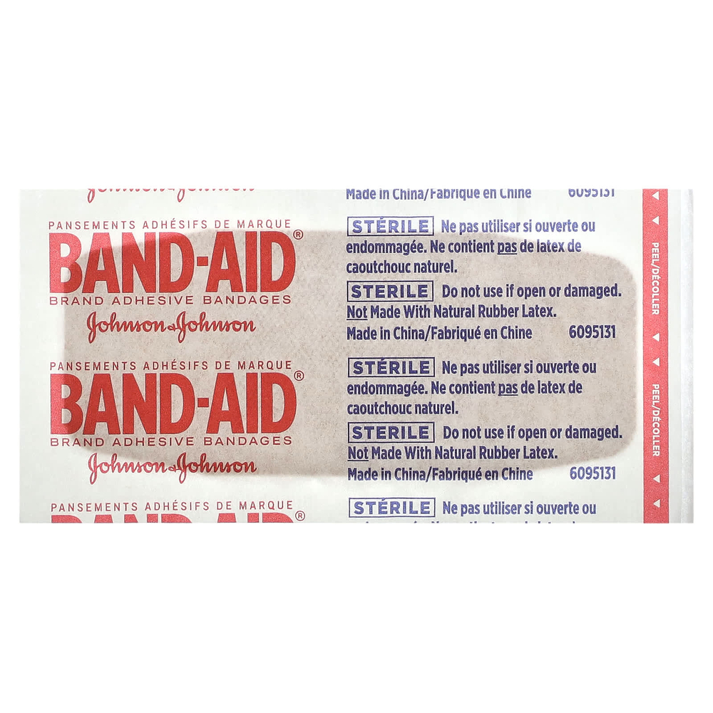Band Aid, лейкопластыри, прочные полоски, 10 шт.