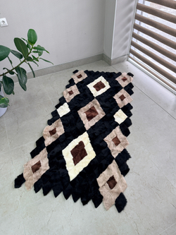 Покрывало меховое ковер из шкуры овчины