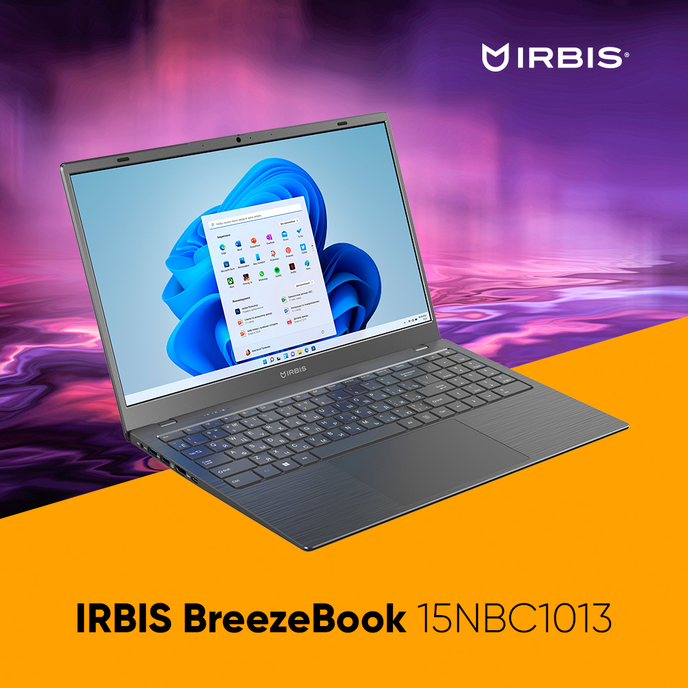 Ноутбук  Irbis 15NBC1013 15.6 ", Celeron, 8 Гб RAM, 128 Гб eMMC SSD, UHD Graphics 600, Серый