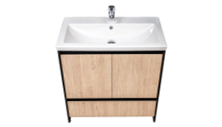 Тумба напольная VELVEX Klaufs 80.2D.1Y-617.217 с раковиной Cersanit COMO 80