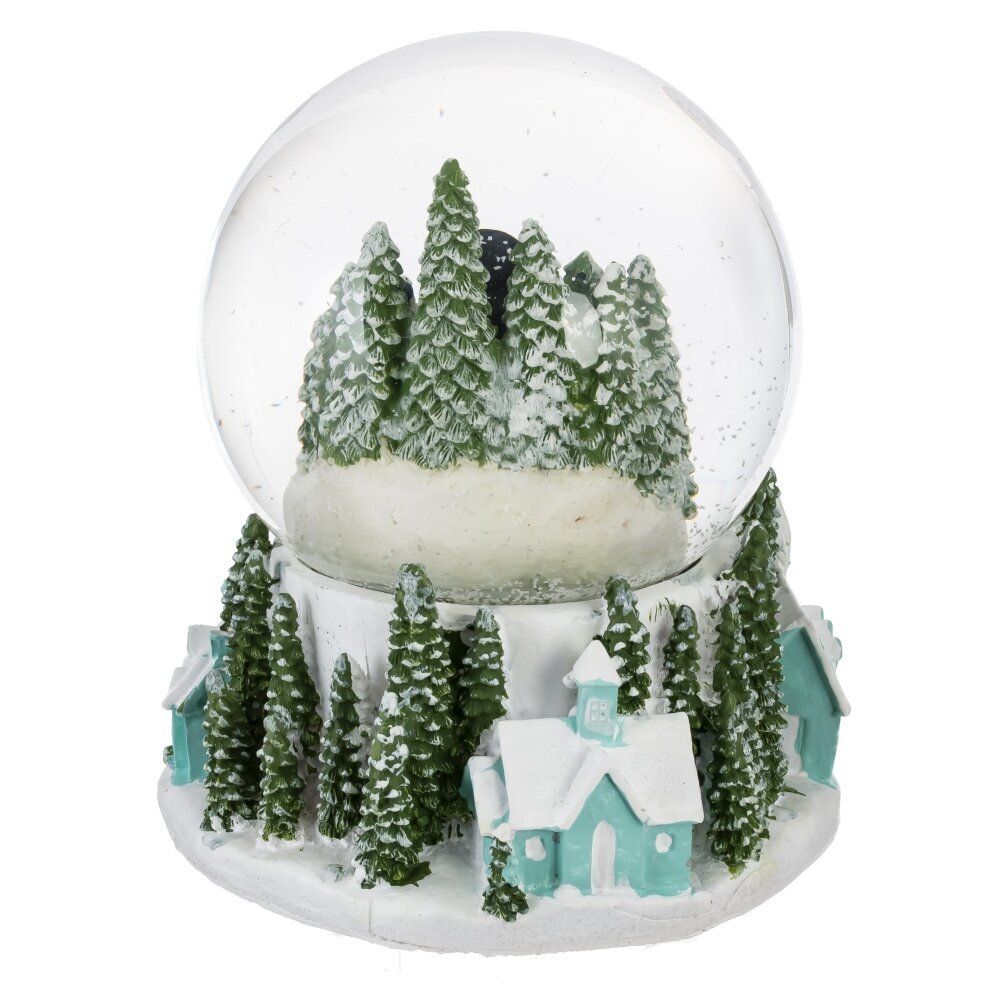 GAEM Фигур декор в стекл шаре "Снеговик/Дом" (подсв, муз, вьюга, AAAх3 н/п), D 10 см, L12 W11,5 H14 см, 2