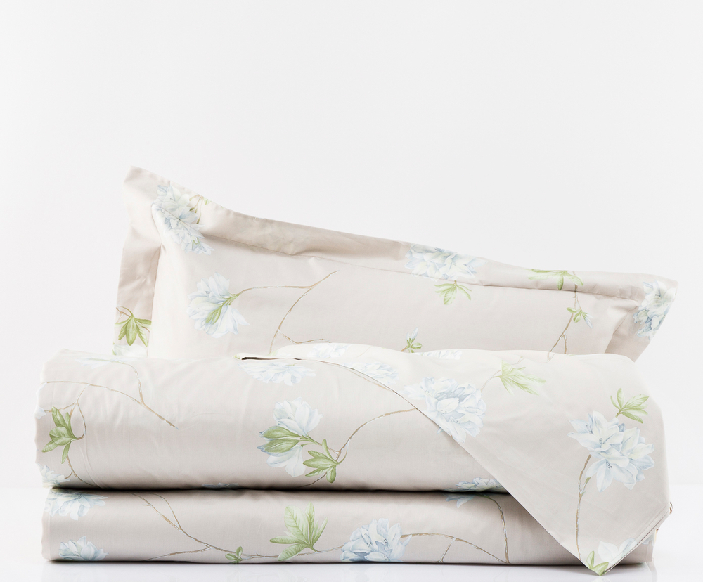 Постельное белье 2 спальное евро макси Mirabello Azaleа голубое