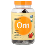 Om Mushrooms, жевательный гриб ежовик гребенчатый, клубника, 60 веганских жевательных таблеток (500 мг в 1 таблетке)