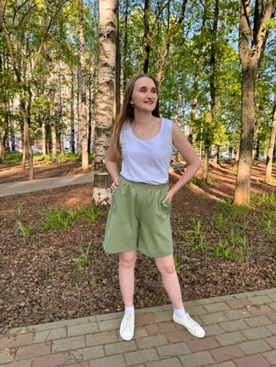 Шорты женские "Ш-3 Мегаполис Ф.П" олива (Стиль)