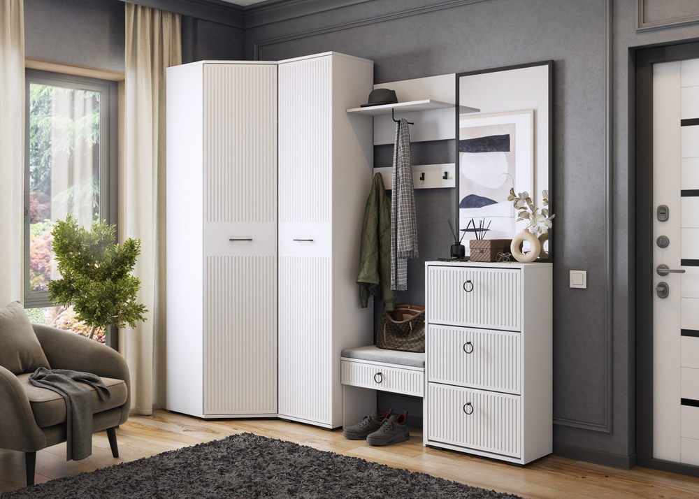 Вешалка под плечики и крючки "Шарлиз" настенная