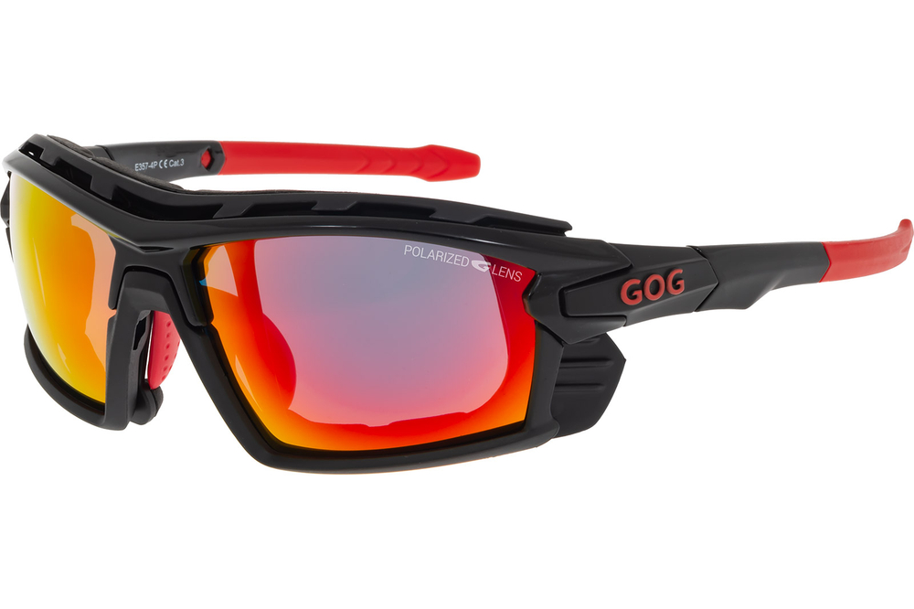 Спортивные очки GOG Glaze / Black/Red / Polarized Reflex Red