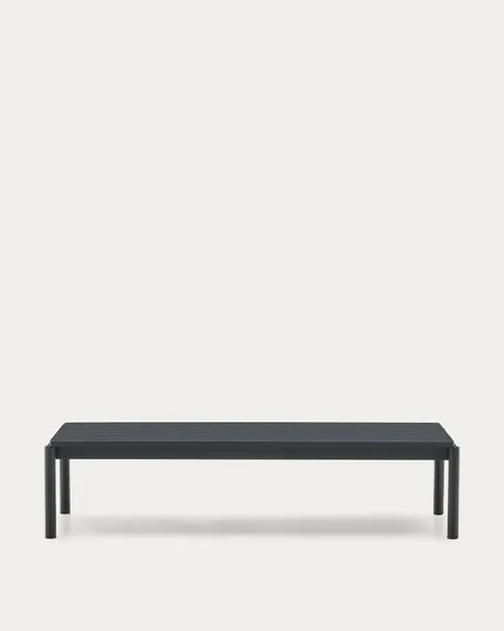 Журнальный столик Sorells из серого алюминия 63 x 149 см