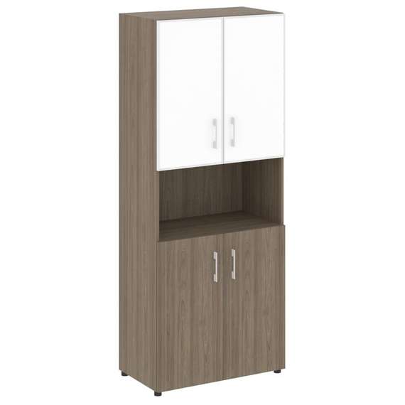 Yalta Шкаф LT.ST-1.4 R white Вяз Благородный/Стекло White 800*450*1987