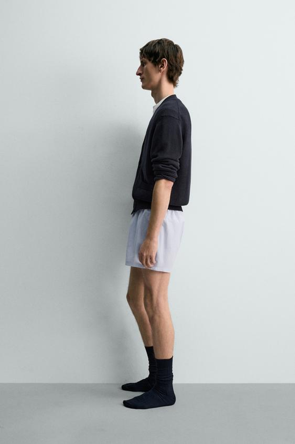 ZARA НАБОР ИЗ ДВУХ ТРУСОВ-БОКСЕРОВ ИЗ ПОПЛИНА В КОНТРАСТНУЮ ПОЛОСКУ, РАЗНОЦВЕТНЫЙ