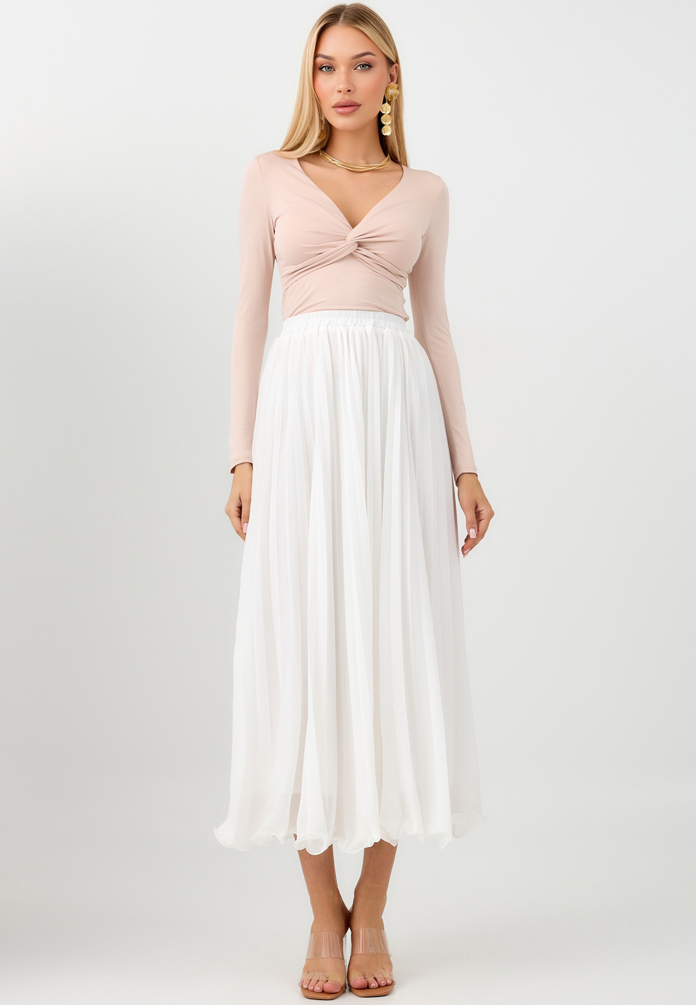 Юбка плиссе макси 90