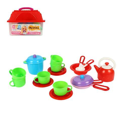 Набор посуды в чемодане ST-112 (32*21*23 см)