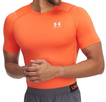 Мужская теннисная футболка Under Armour Heat Gear Short Sleeve - Оранжевый