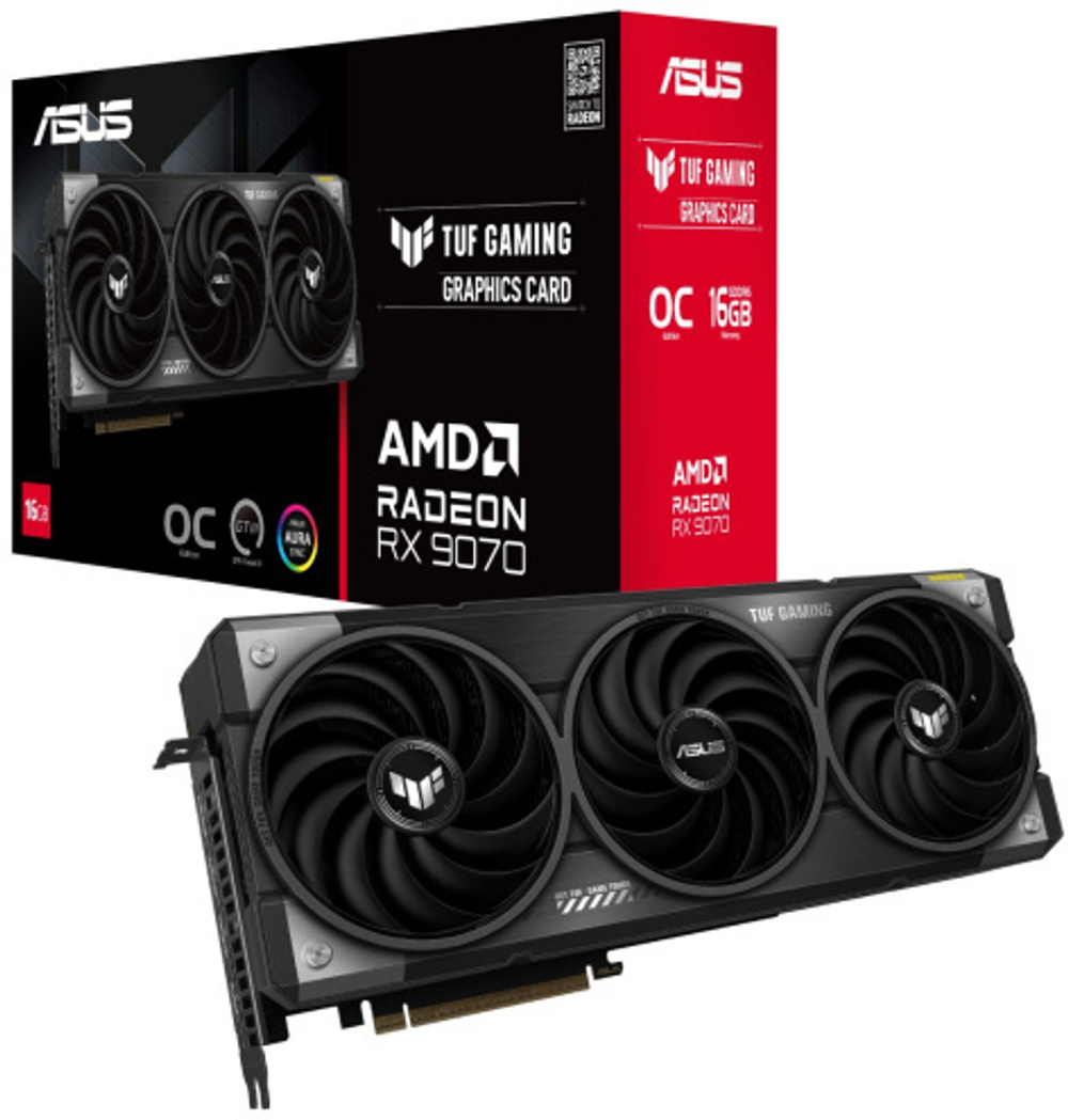 Видеокарта ASUS Radeon RX 9070 TUF GAMING OC (TUF-RX9070-O16G-GAMING)