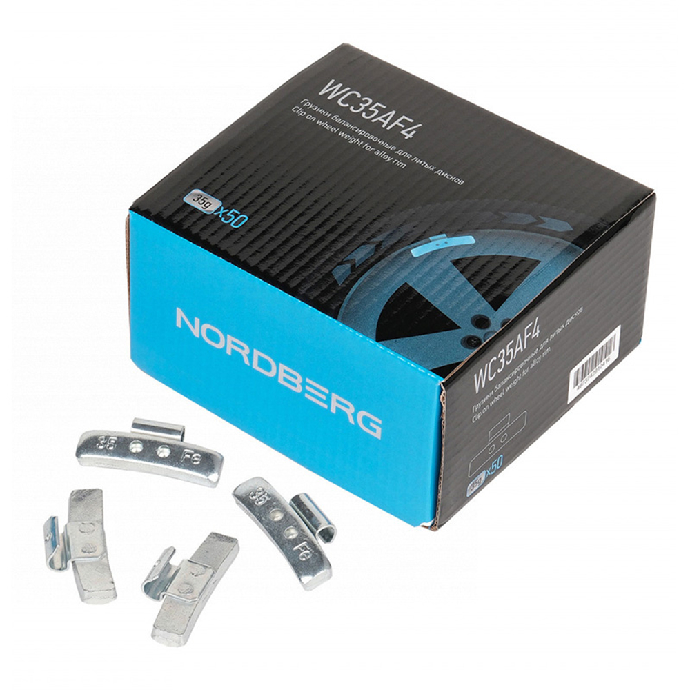 NORDBERG (WC35AF4) Грузики балансировочные для литых дисков Fe 35 г, 50 шт