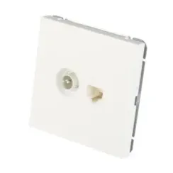 Розетка TV+RJ45 Systeme Electric ARTGALLERY белый 039398