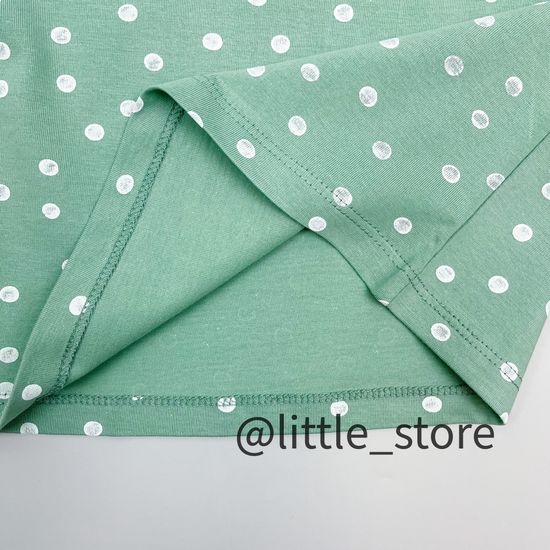 Футболка хлопковая "Бабочки в лесу" Пыльная мята