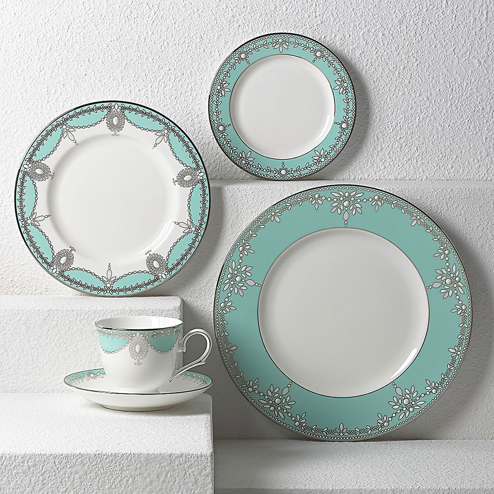 Чашка чайная с блюдцем 180мл Lenox Королевский жемчуг голубая