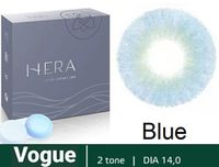 Цветные линзы Hera Vogue Blue / Светло голубые линзы для темных и светлых глаз