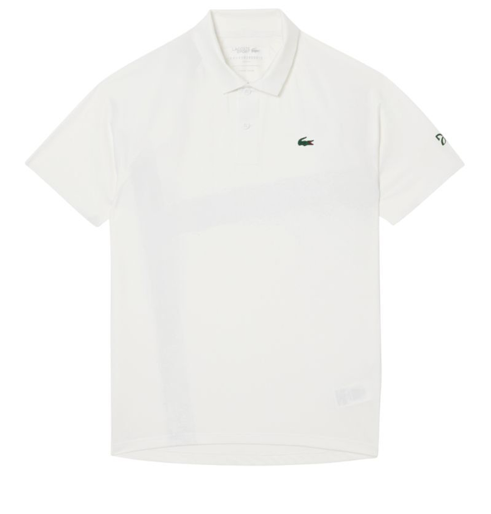 Мужское теннисное поло Lacoste Tennis x Novak Djokovic On Court - белое