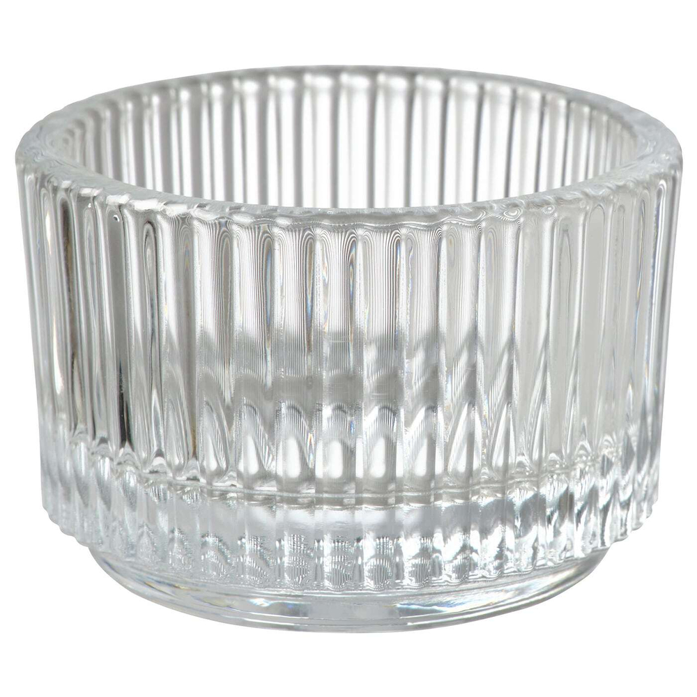 IKEA FINSMAK  (ИКЕА ФИНСМАК)  -  Подставка для чайных ламп, прозрачное стекло, 3,5 см