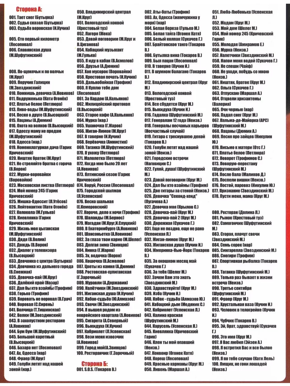 Звезды русского шансона