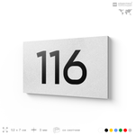 Номер на дверь квартиры 116, табличка на дверь для офиса, кабинета, аудитории, склада, белая 120х70 мм, Айдентика Технолоджи