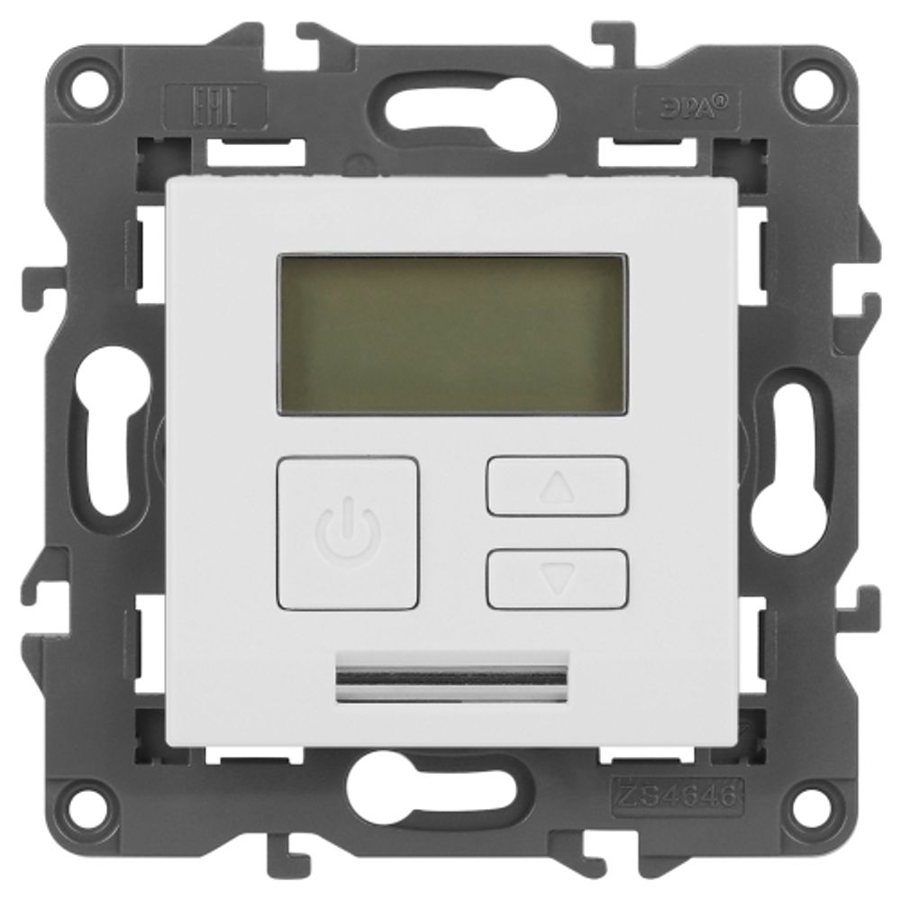 14-4111-01 ЭРА Терморегулятор универс. 230В-Imax16А, IP20, Эра Elegance, белый