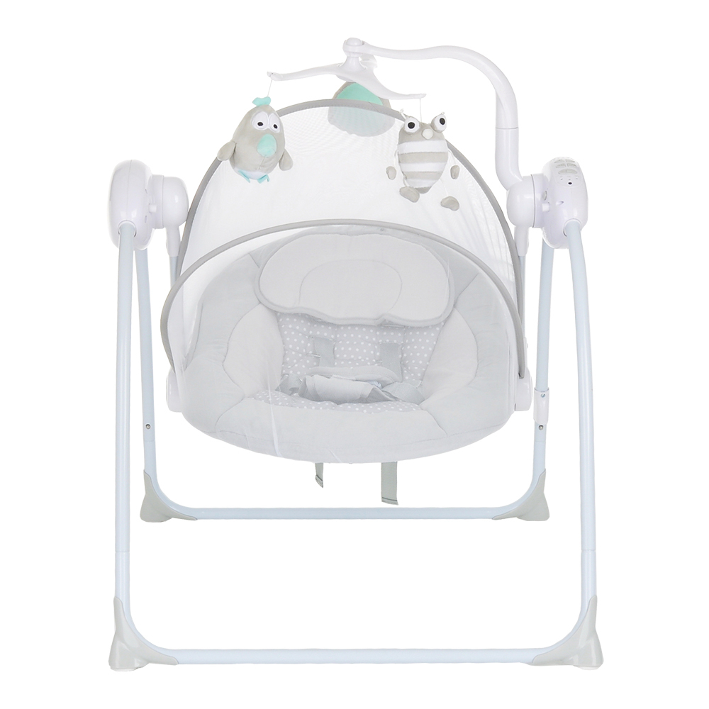 PITUSO электрокачели Marbella Grey/Серый Точки пульт, MP3,моск.сеть,адаптер,71*66*77см