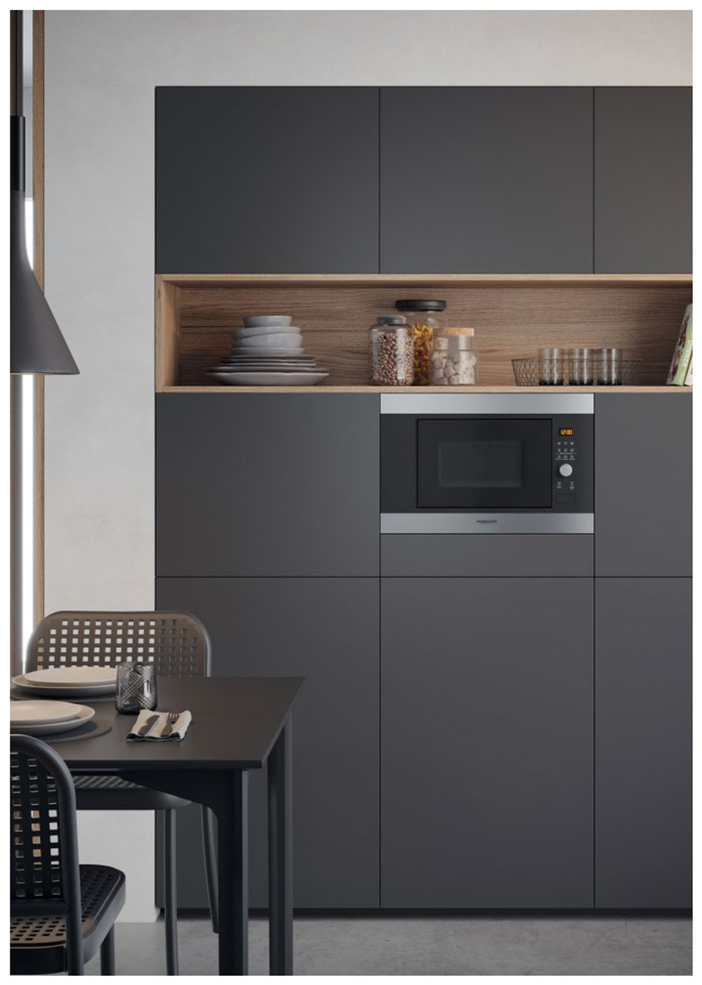 Встраиваемая микроволновая печь СВЧ Hotpoint MF20G IX HA, нержавеющая сталь