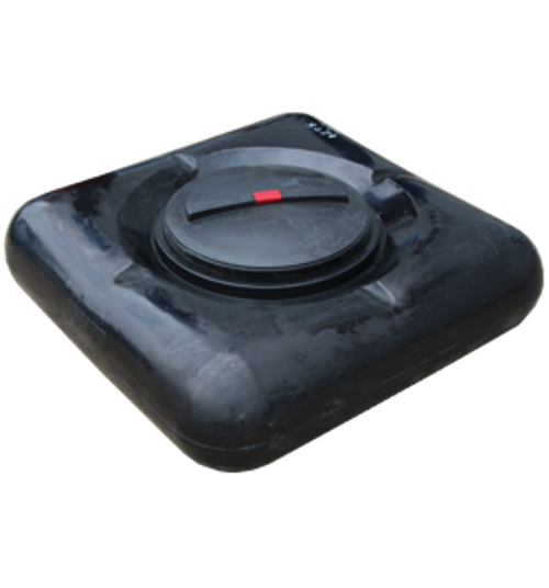 Бак для душа пластиковый STERH R 100 л. емкости для душа (84x84x24см;черный) - арт.555114