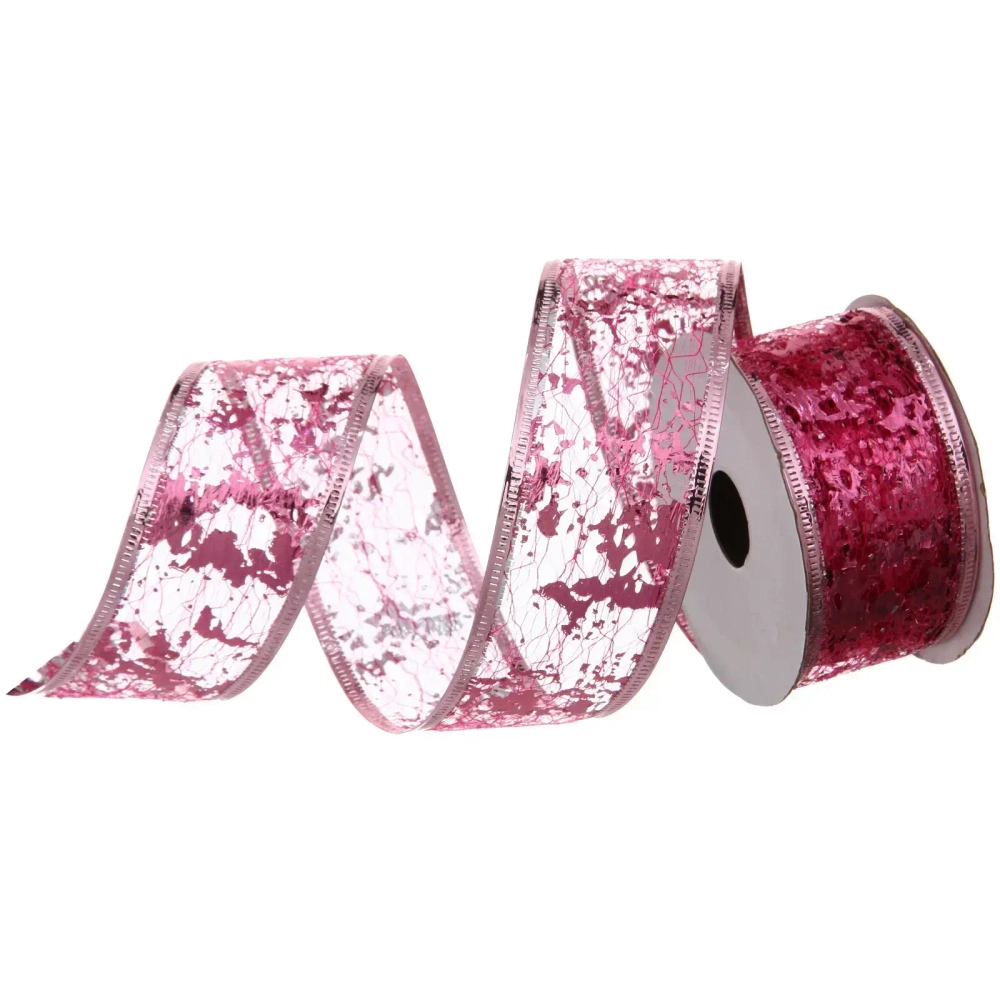 Лента для декорирования «Изящная» 4 см, 2,7 м, Розовый (микс дизайнов)