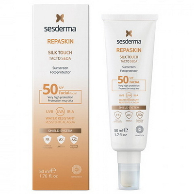 Repaskin Silk Colour Facial SPF 50 Sesderma | Средство солнцезащитное тонирующее| Лицо