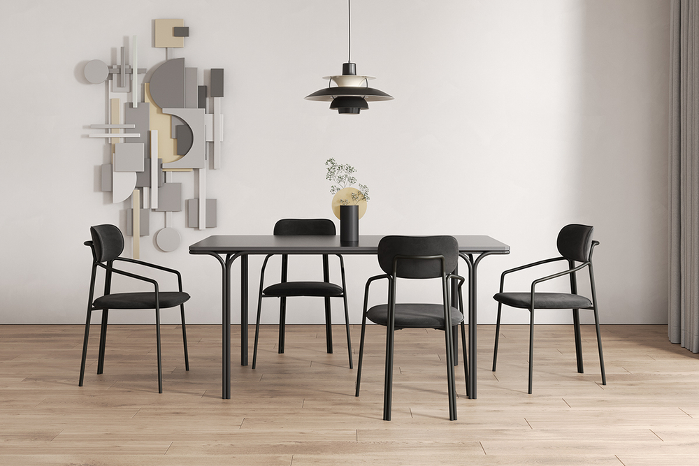 Стол обеденный LATITUDE Ror, 85х120 см, черный