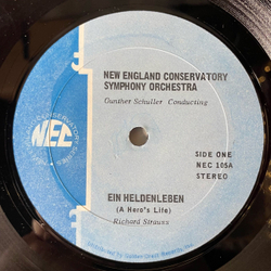 Винтажная виниловая пластинка LP Рихард Штраус Richard Strauss, New England Conservatory Symphony Orchestra, Gunther Schuller, Vol. 5, Ein Heldenleben (Opus 40) (США)