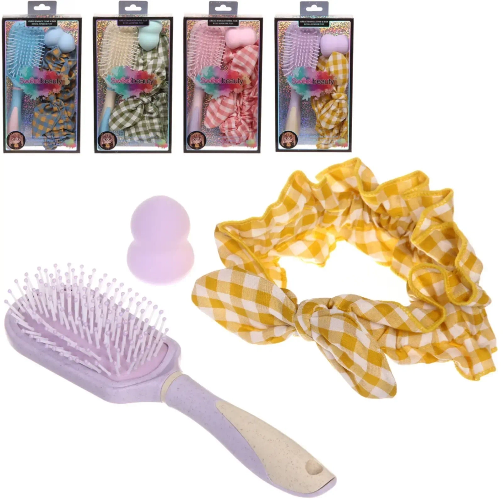 Набор косметический с повязкой и спонжем»Beauty Home», цвет микс, 13,5*25*4см