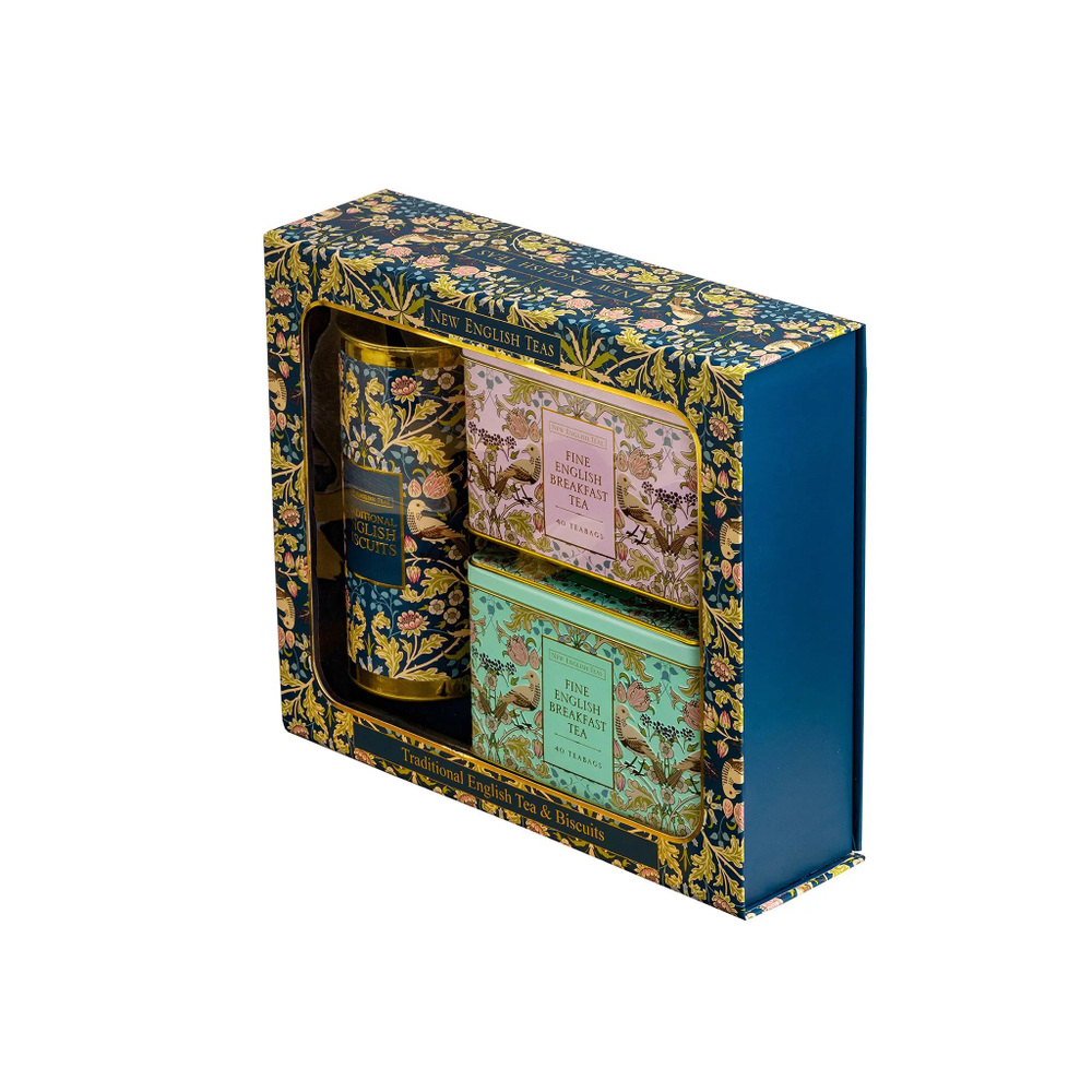 New English Teas Набор чая в пакетиках Song Thrush Classic Tea Tin Set, 3шт