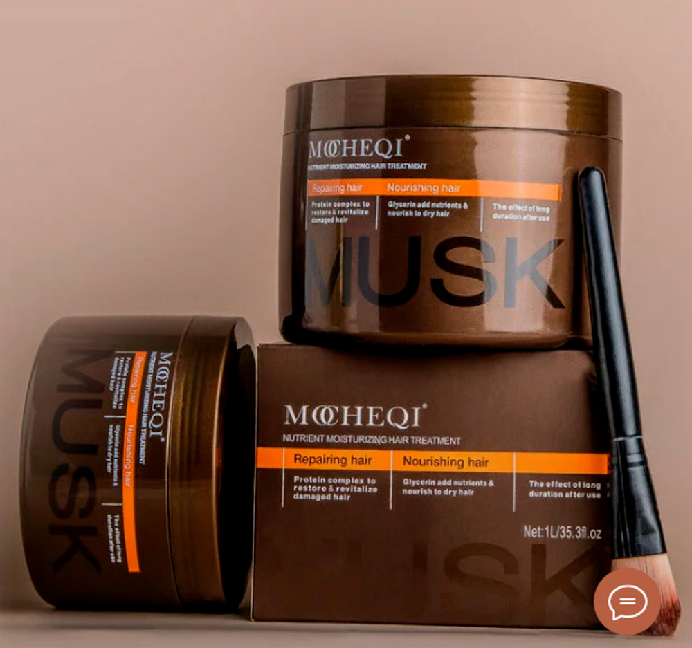 MOCHEQI Восстанавливающая протеиновая маска для волос с пантенолом