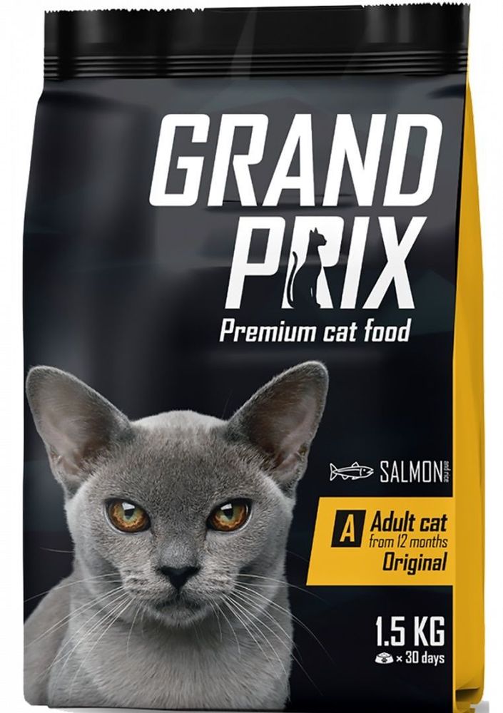 GRAND PRIX. Сухой корм с лососем для кошек 1,5 кг