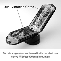 Продвинутый мастурбатор с вибрацией Flip Zero Black Electronic Vibration