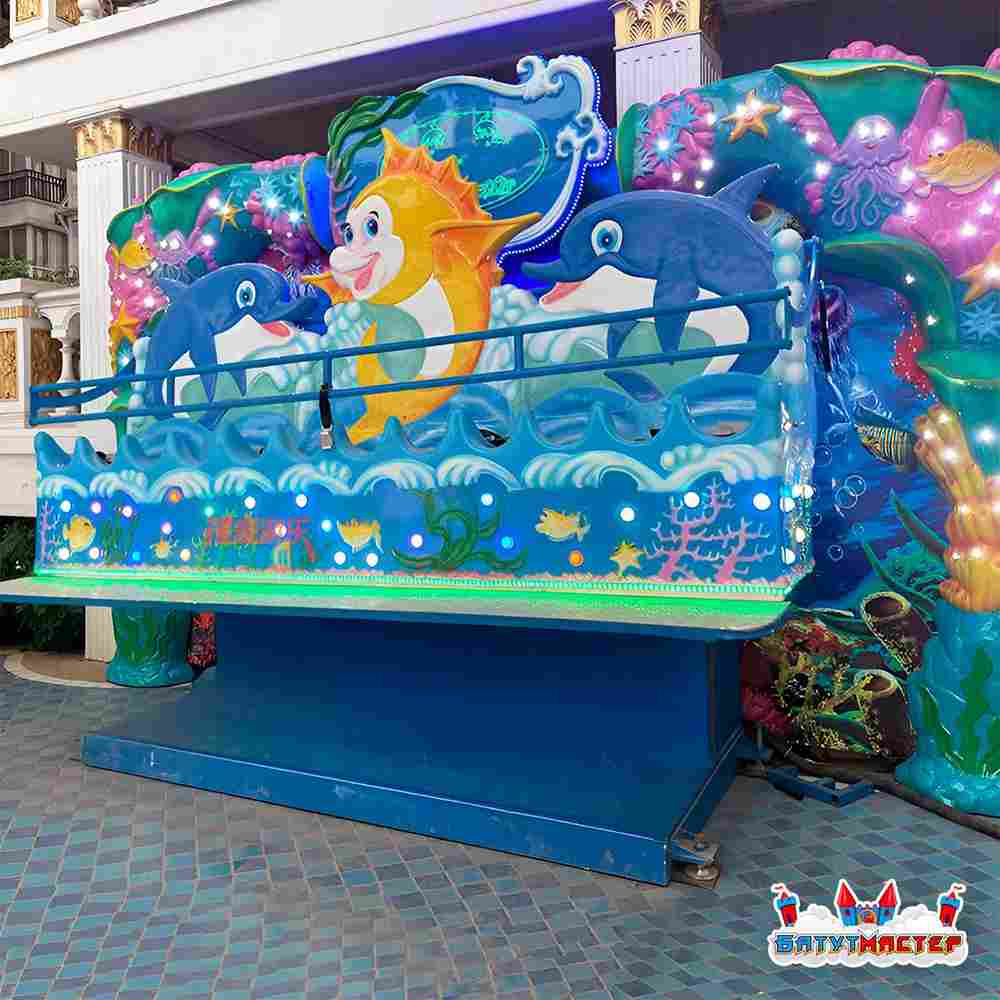 Аттракцион скамейка «Морские приключения», 10 мест,  4,85×1,65×3,1 м
