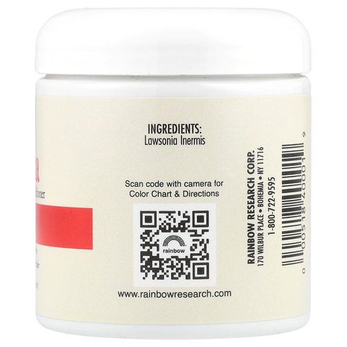 Rainbow Research, хна, краска и кондиционер для волос, красный цвет, 113 г (4 унции)
