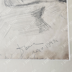 Динес Ю. С. Автопортрет. Бумага, карандаш. 1949