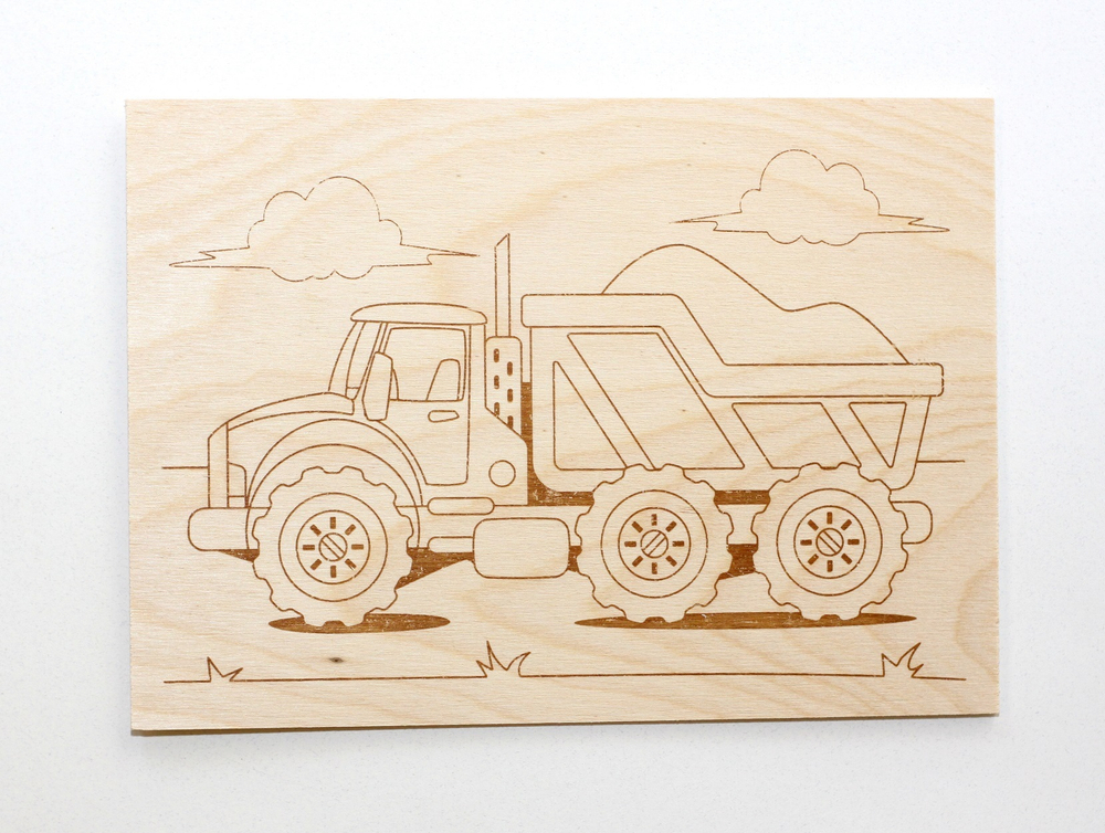 Доски для выжигания Спецтехника 5 шт. арт 04163 (ДК)