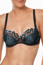 Бюстгальтер-балконет с мягкими чашками на каркасах (Размер: 80F) (Цвет: черный)