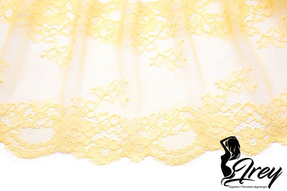 03-229 Кружево эластичные реснички 17 см, желтый