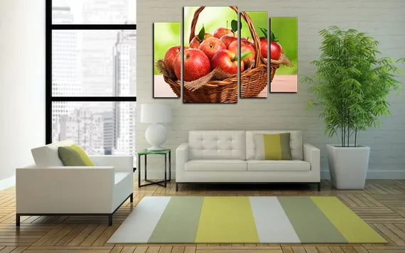 Модульная картина "Райские яблочки"
