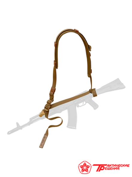 Оружейный ремень Тактические Решения ДОЛГ м3 трёхточечный (Койот)