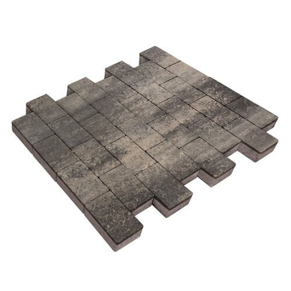 Тротуарная плитка Бельпассо Медио, 80 мм, ColorMix Нокс, гладкая