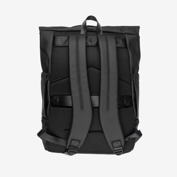 Рюкзак Roll Top Tech Leather черный - фото 2